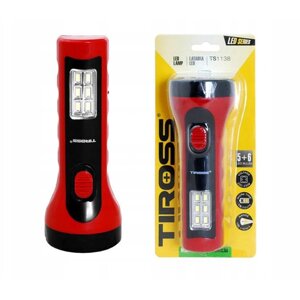 Фонарь аккумуляторный LED Tiross TS-1138N с зарядным устройством Красный