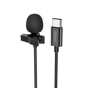 Петличний мікрофон дротовий HOCO Type-C Lavalier microphone L14 чорний