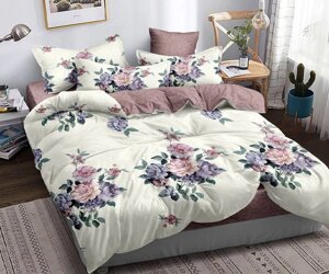 Постільна білизна Кіт Муркіт Євро 200х220 см Різнокольоровий (VD_Чарівні_піони_Є)