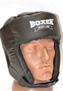 Шолом боксерський шкірвинив Boxer Sport Line L Чорний (hub_chAR79937)