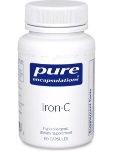 Залізо та вітамін С Iron-C Pure Encapsulations 60 капсул