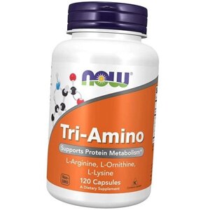 Аргінін Орнітін Лізін Tri-Amino Now Foods 120капс (27128035)