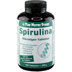 Спирулина The Nutri Store From Microalgae Spirulina 400 mg 500 Tabs ФР-00000097