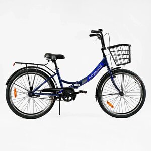 Велосипед складаний одношвидкісний 24" Corso Advance 14" Blue (148347)