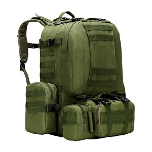 Рюкзак тактичний з підсумками AOKALI Outdoor B08 Green