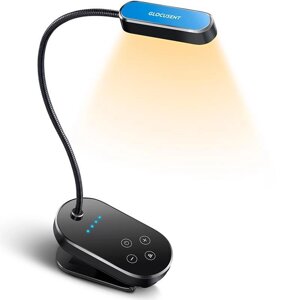 Лампа настільна акумуляторна Glocusent Mini clip-on Book light Black