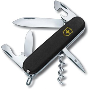 Складаний ніж Victorinox Spartan Mat Чорний матовий лак з жовтим лого (1.3603.3.M0008p)