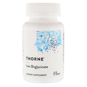 Залізо бігліцинат Thorne Research 25 мг Iron Bisglycinate 60 капсул (THR00345)