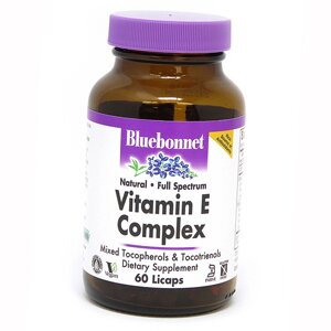 Комплекс Токоферолів та Токотрієнолів з Вітаміном Е Vitamin E Complex Bluebonnet Nutrition 60капс (36393115)