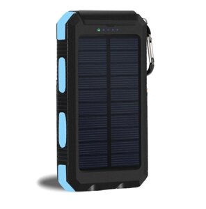 УМБ Power Bank Solar ES1600 ліхтарик + компас із сонячною панеллю 16000 mAh Влагозахищений (ES16000)