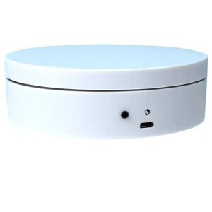 Стіл, що обертається, для предметної зйомки Mini Electric Turntable 12 см White CNV