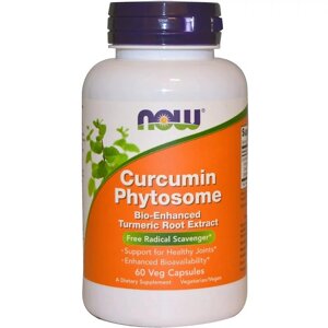 Фітосома куркуміна, Now Foods, Curcumin Phytosome, 60 рослинних капсул