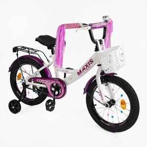 Велосипед Corso MAXIS 18" Біло-фіолетовий (163796)