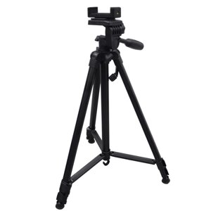 Універсальний штатив трипод TriPod 380A 0.5-1.35м розкладний для камери і телефону переносний з рівнем і чохлом тринога