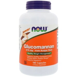 Клітчатка NOW Foods Glucomannan 575 mg 180 Caps