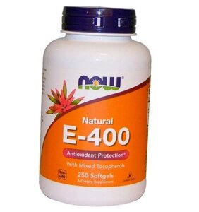 Вітамін Е Суміш токоферолів Natural E-400 Mixed Tocopherols Now Foods 250гелкапс (36128370)