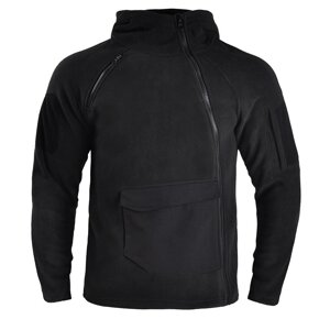 Тактична флісова кофта Han-Wild HW021 3XL Black на блискавці з коміром