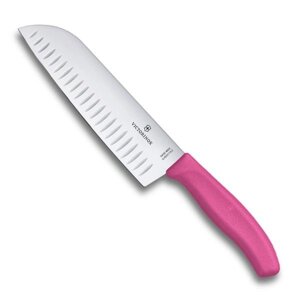 Кухонний ніж Victorinox Santoku 17 см Рожевий (6.8526.17L5B)