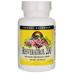 Ресвератрол Source Naturals Resveratrol 200 мг 60 пігулок (SN2293)