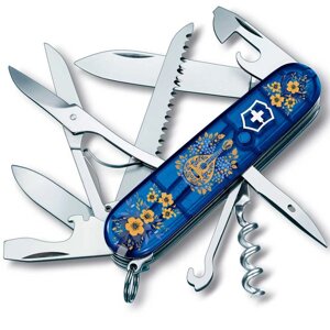 Складаний ніж Victorinox Huntsman Ukraine 91 мм 15 функцій Українські мотиви (1.3713. T2_T1370u)