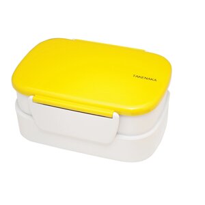 Ланч-бокс 2в1 з роздільником Takenaka Bento Box Double 1,3 л Жовтий