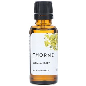 Вітамін Д3 та К2 Thorne Research Vitamin D/K2 30 мл (THR50001)