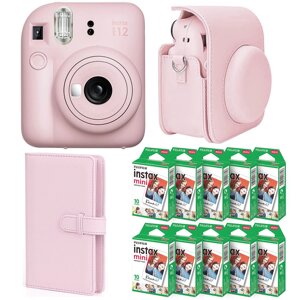 Набір камери Fujifilm Instax Mini 12/Фотопапір 100 шт/Чехол/Фотоальбом 108 фото Рожевий (2310363475)