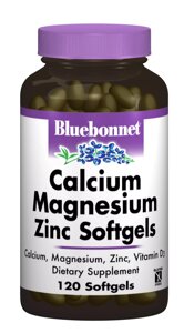 Мультимінеральний комплекс Bluebonnet Nutrition Calcium Magnesium plus Zinc 120 Softgels BLB0701