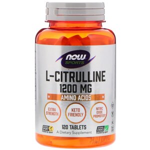 Цитрулін L-Citrulline Now Foods Sports 1200 мг 120 таблеток