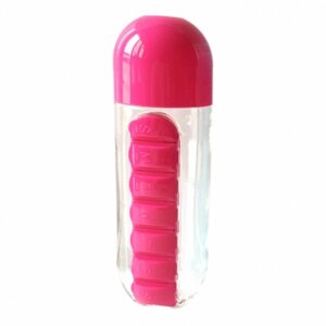 Пляшка для води з таблеткою Pill Vitamin Water Bottle Рожевий (hub_vushdc)