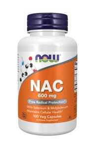 N-Ацетилцистеїн Now Foods Nac-Acetyl Cysteine 600 мг у капсулах №100