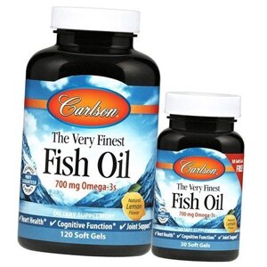 Норвезьке Рибне Масло, Fish Oil, Carlson Labs 150 капсул Лимон (67353011)