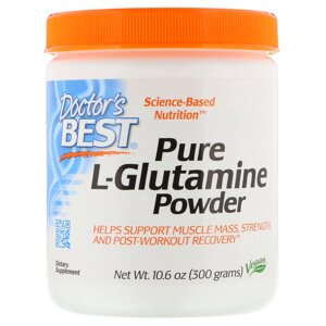 Глютамін в порошку Doctor's Best L-Glutamine Powder 300 г (DRB00491)