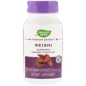 Гриби рейши Nature's Way Reishi Standardized 376 мг 100 капсул (NWY62700)