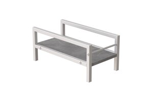 Підставка для системного блоку Ferrum-decor Нікі 21x24x45 Білий ДСП Бетон 16мм (NIK0014)