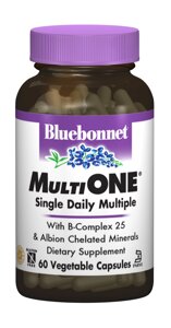 Мультивітаміни з залізом, MultiONE, Bluebonnet Nutrition, 60 гелевих капсул