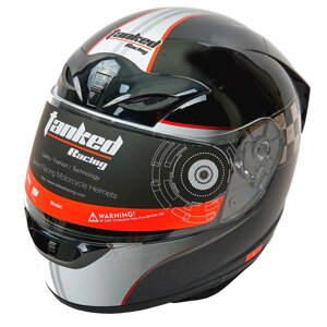 Мотошлем інтеграл (full face) зі знімним утеплювачем Tanked Racing T112-2 ABS, розмір XL Чорний-червоний (PT1189)
