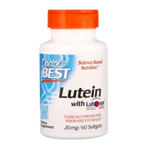 Лютеїн Doctor's Best Lutein with Lutemax 20 мг 60 желатинових капсул (DRB00369)