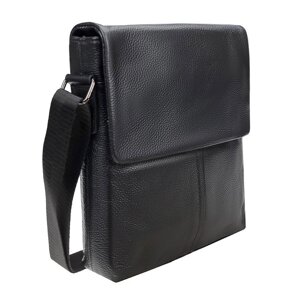 Чоловічий шкіряний месенджер Borsa Leather 1t8870-black