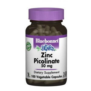 Мікроелемент Цинк Bluebonnet Nutrition Zinc Picolinate 50 mg 100 Veg Caps