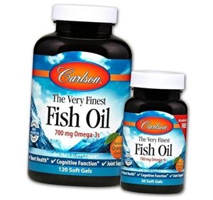 Норвезьке Рибне Масло, Fish Oil, Carlson Labs 150 капсул Апельсин (67353011)