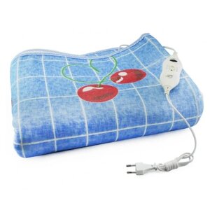 Електропростинь EAR Electric blanket 5734 блакитна з вишнями 150х120 см