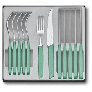 Набір столових приладів Victorinox Swiss Modern Table Set 12 предметів Зелений (6.9096.12W41.12)