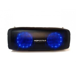 Потужна портативна Bluetooth колонка Hopestar A6 Party Black, що світиться