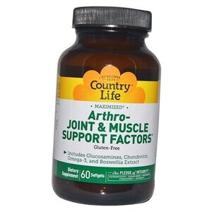 Підтримка суглобів Хондропротектор Joint & Muscle Support Factors Country Life 60гелкапс (03124005)