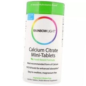 Вітаміни для кісток Calcium Citrate Mini-Tabs Rainbow Light 120таб (36316039)