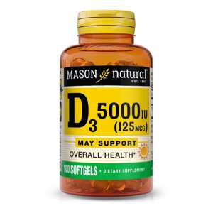 Вітамін D3 5000 МЕ Mason Natural 100 гелевих капсул