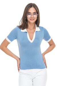 Тонкий трикотажний джемпер SVTR Блакитний (502 46-48 блакитний)