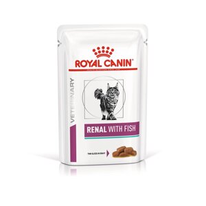 Вологий корм для котів Royal Canin Renal with fish при захворюваннях нирок 85 г