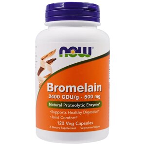 Бромелайн 500 мг Now Foods Bromelain 120 капсул (NF2947)